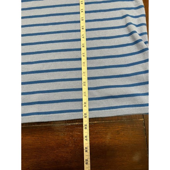 L.L.Bean Blue Striped long Sleeve Pullover Quarter Zip Sweater Women's 2X - Picture 6 of 6
